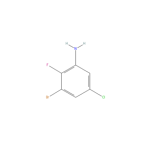 Chemical structure of 3-BROMO-5-CHLORO-2-FLUOROANILINE