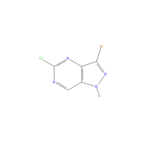 Chemical structure of 3-Bromo-5-chloro-1H-pyrazolo[4,3-d]pyrimidine