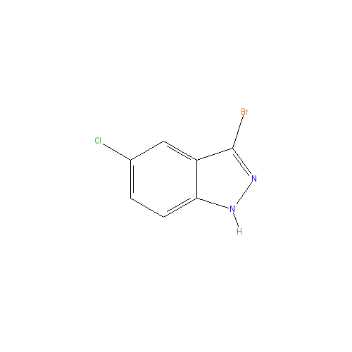 Chemical structure of 3-Bromo-5-chloro-1H-indazole