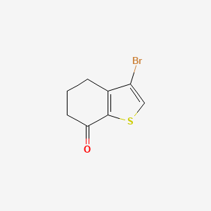 Chemical structure of 3-Bromo-5,6-dihydrobenzo[b]thiophen-7(4H)-one