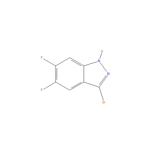Chemical structure of 3-BROMO-5,6-DIFLUORO-1H-INDAZOLE