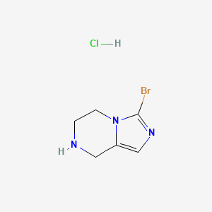 Chemical structure of 3-Bromo-5,6,7,8-tetrahydroimidazo[1,5-a]pyrazine hydrochloride