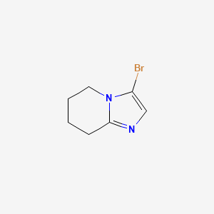 Chemical structure of 3-bromo-5H,6H,7H,8H-imidazo[1,2-a]pyridine