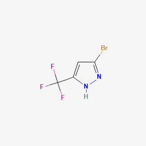 Chemical structure of 3-Bromo-5-(trifluoromethyl)pyrazole