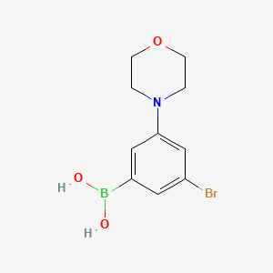 Chemical structure of 3-Bromo-5-morpholinophenylboronic acid