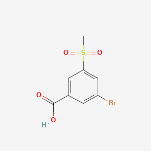 Chemical structure of 3-Bromo-5-methanesulfonylbenzoic acid