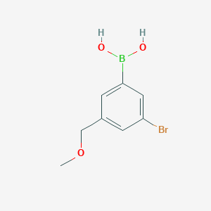 Chemical structure of 3-Bromo-5-(methoxymethyl)phenylboronic acid