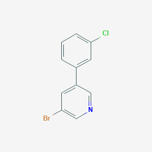 Chemical structure of 3-Bromo-5-(3-chlorophenyl)pyridine