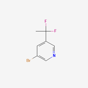 Chemical structure of 3-Bromo-5-(1,1-difluoroethyl)pyridine