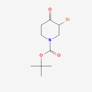 Chemical structure of 1-tert-Butyloxycarbonyl-3-bromo-4-oxopiperidine