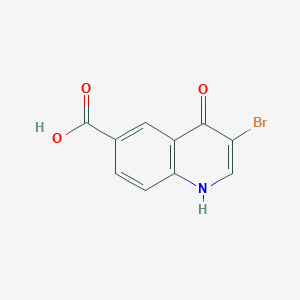 Chemical structure of 3-Bromo-4-oxo-1,4-dihydroquinoline-6-carboxylic acid