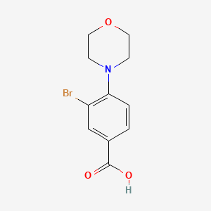 Chemical structure of 3-Bromo-4-morpholinobenzoic Acid