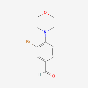 Chemical structure of 3-Bromo-4-morpholinobenzaldehyde