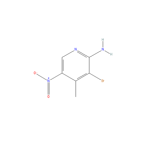 Chemical structure of 3-Bromo-4-methyl-5-nitropyridin-2-amine