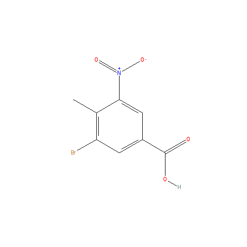 Chemical structure of 3-Bromo-4-methyl-5-nitrobenzoic acid