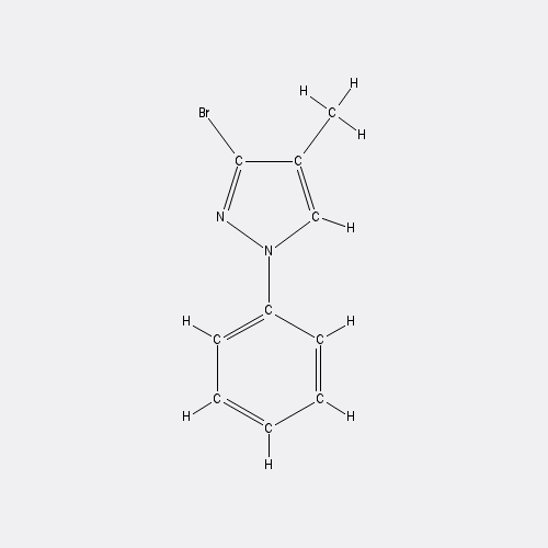 Chemical structure of 3-Bromo-4-methyl-1-phenyl-1H-pyrazole