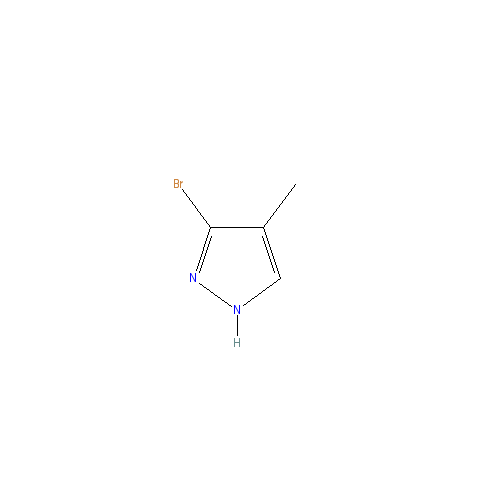 Chemical structure of 3-Bromo-4-methyl-1H-pyrazole