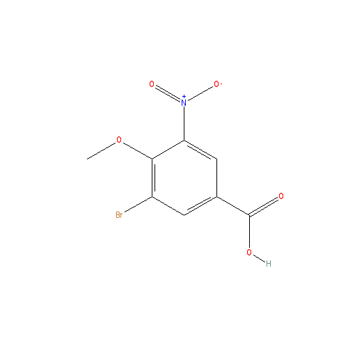 Chemical structure of 3-Bromo-4-methoxy-5-nitrobenzoic acid