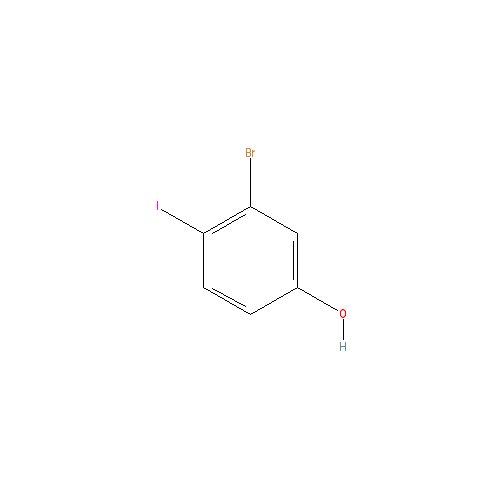 Chemical structure of 3-Bromo-4-iodophenol
