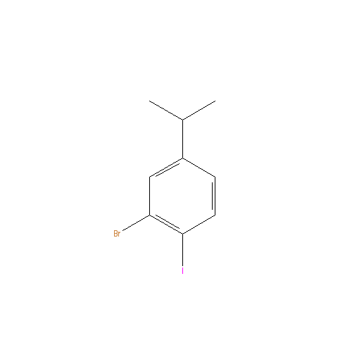 Chemical structure of 3-Bromo-4-iodoisopropylbenzene