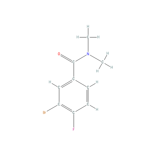 Chemical structure of 3-Bromo-4-fluoro-N,N-dimethylbenzamide