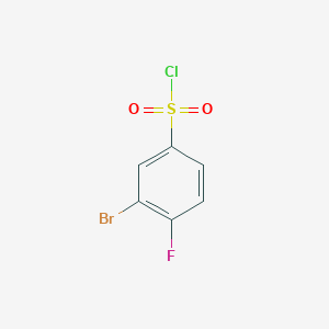 Chemical structure of 3-Bromo-4-Fluorobenzenesulfonyl Chloride