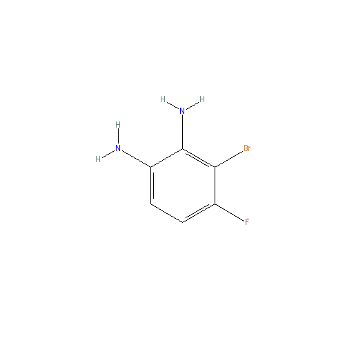 Chemical structure of 3-Bromo-4-fluorobenzene-1,2-diamine