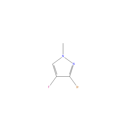 Chemical structure of 3-Bromo-4-fluoro-1-methyl-1H-pyrazole