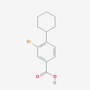 Chemical structure of 3-Bromo-4-cyclohexylbenzoic acid