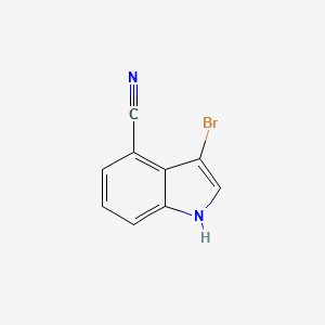 Chemical structure of 3-Bromo-4-cyanoindole