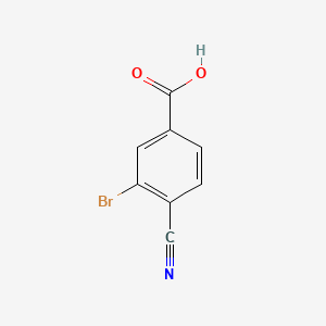 Chemical structure of 3-Bromo-4-cyanobenzoic Acid