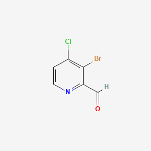 Chemical structure of 3-BroMo-4-chloropicolinaldehyde