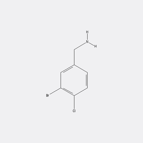 Chemical structure of 3-Bromo-4-chlorobenzylamine