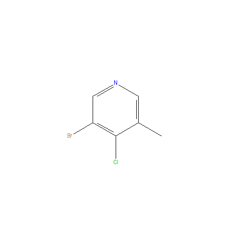 Chemical structure of 3-Bromo-4-chloro-5-methylpyridine