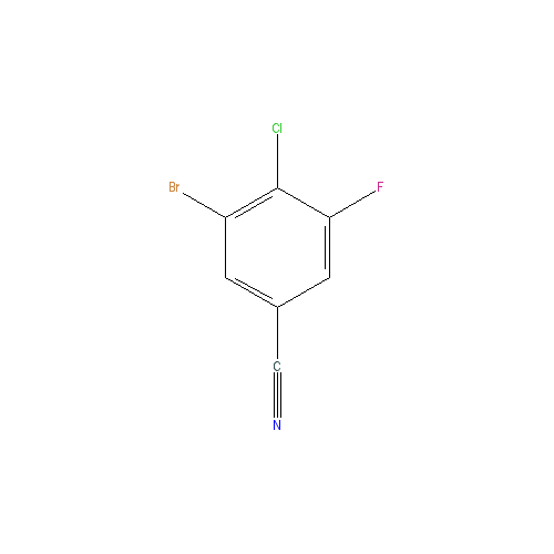 Chemical structure of 3-Bromo-4-chloro-5-fluorobenzonitrile