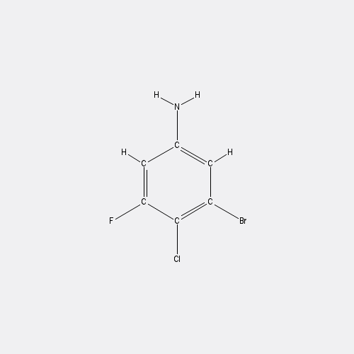 Chemical structure of 3-Bromo-4-chloro-5-fluoroaniline