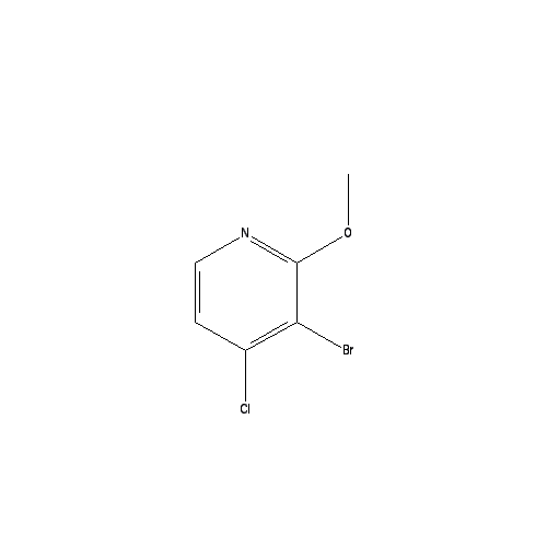 Chemical structure of 3-Bromo-4-chloro-2-methoxypyridine
