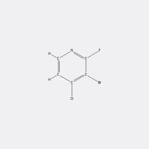 Chemical structure of 3-Bromo-4-chloro-2-fluoropyridine