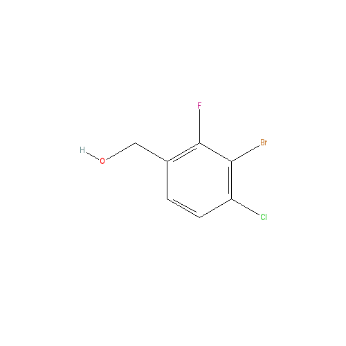 Chemical structure of 3-Bromo-4-chloro-2-fluorobenzyl Alcohol
