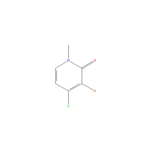 Chemical structure of 3-Bromo-4-chloro-1-methylpyridin-2(1H)-one