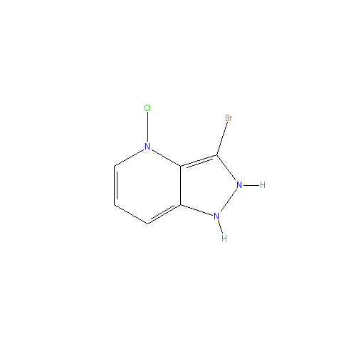 Chemical structure of 3-Bromo-4-chloro-1H-pyrazolo[4,3-c]pyridine