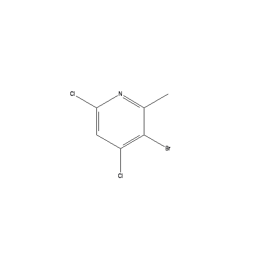 Chemical structure of 3-Bromo-4,6-dichloro-2-methylpyridine