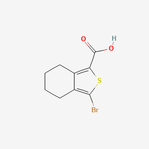 Chemical structure of 3-Bromo-4,5,6,7-tetrahydrobenzo[c]thiophene-1-carboxylic acid
