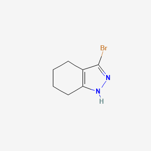 Chemical structure of 3-Bromo-4,5,6,7-tetrahydro-1H-indazole