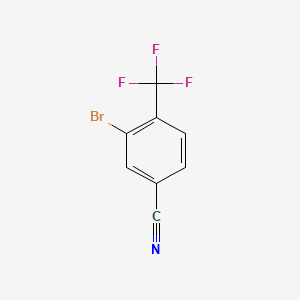 Chemical structure of 3-Bromo-4-(trifluoromethyl)benzonitrile