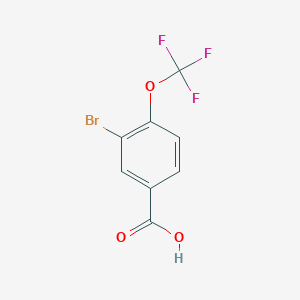 Chemical structure of 3-Bromo-4-(trifluoromethoxy)benzoic acid