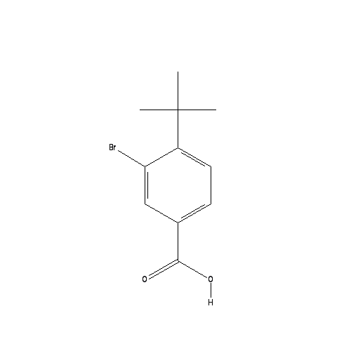 Chemical structure of 3-Bromo-4-tert-butylbenzoic acid