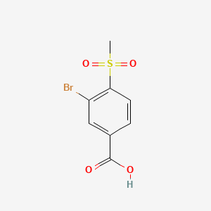 Chemical structure of 3-Bromo-4-methanesulfonylbenzoic acid