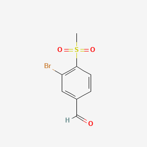 Chemical structure of 3-Bromo-4-(methylsulfonyl)benzaldehyde