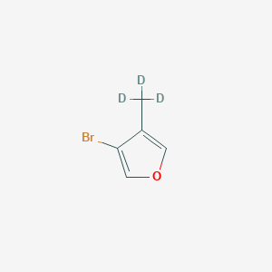 Chemical structure of 3-Bromo-4-(methyl-d3)-furan